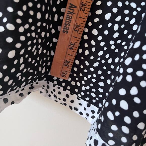Andree by Unit Dance with me Polka Dot Ruffle Sleeve Dress Black Womens Size 3X - Picture 8 of 8